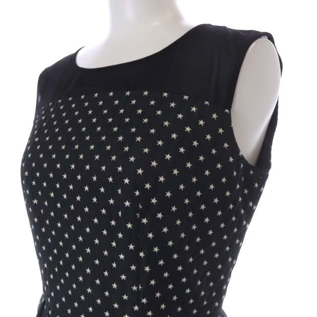 アナイ ANAYI スター刺繍ノースリーブワンピース ロング ミモレ 34 XS