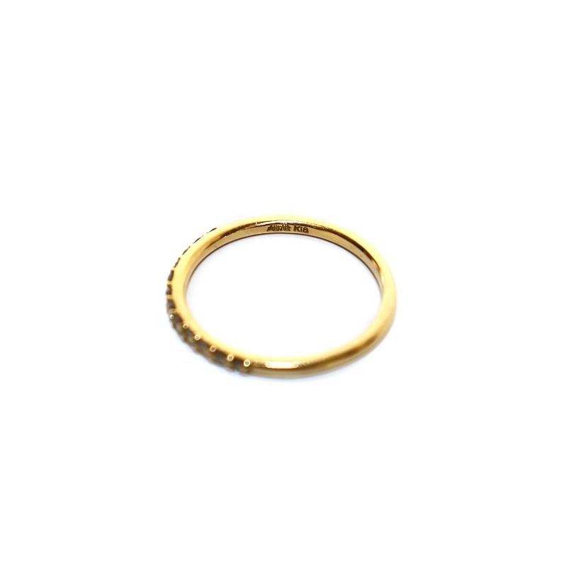 アーカー AHKAH ドゥーズブリエリング 指輪 K18 ダイヤ0.12ct 1.05g 7 