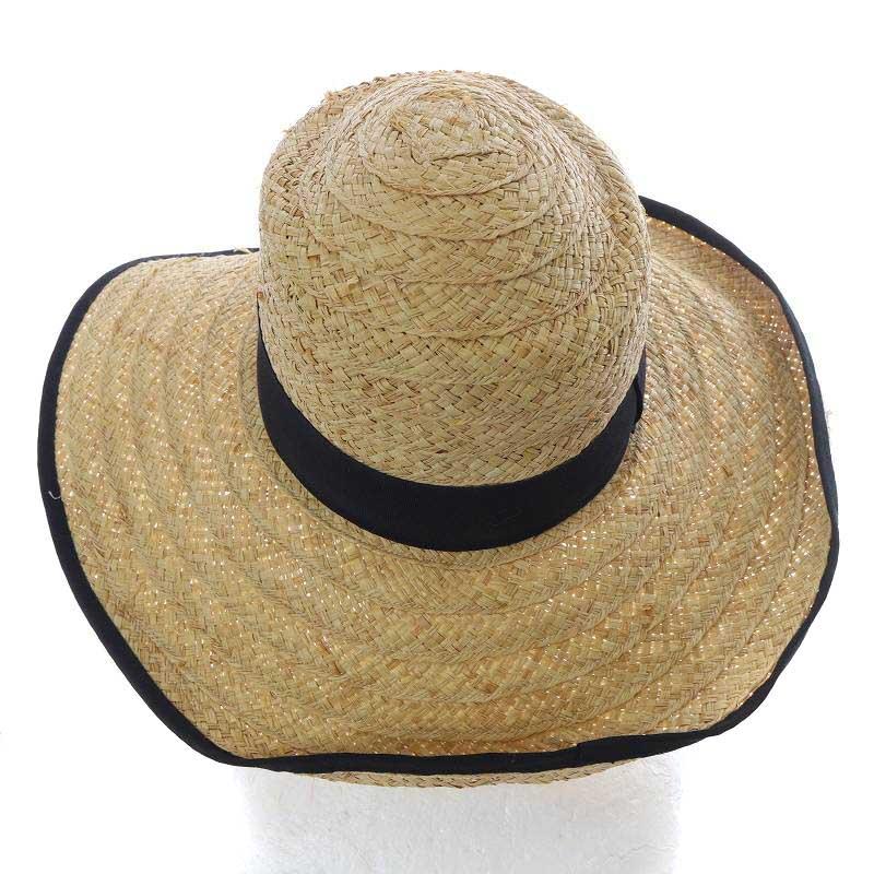 ボルサリーノ Borsalino 麦わら帽子 ハット 黒 ブラック 茶色 ブラウン