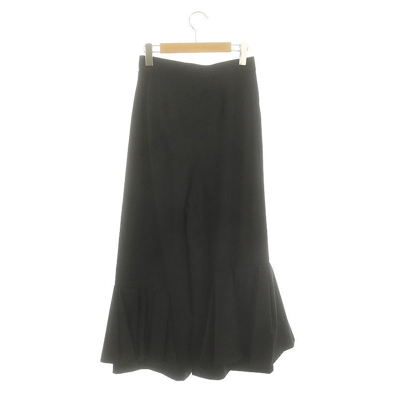 未使用品 エンフォルド ENFOLD 裾デザインワイドパンツ ハイウエスト  