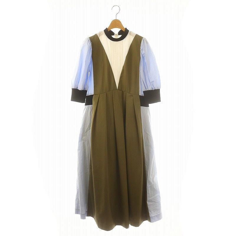 ファーファー furfur 22AW パッチワークデザインワンピース ロング 五  