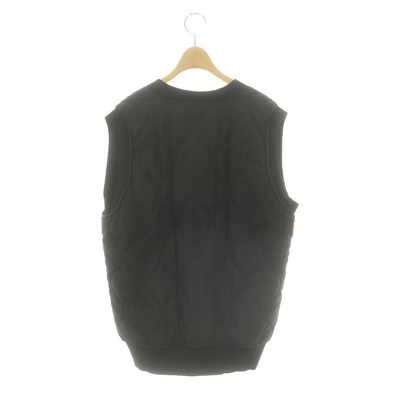 machatt マチャット キルティング ベスト ブラック Vネック マチャット MACHATT 中綿キルティングベスト プルオーバー Vネック 黒