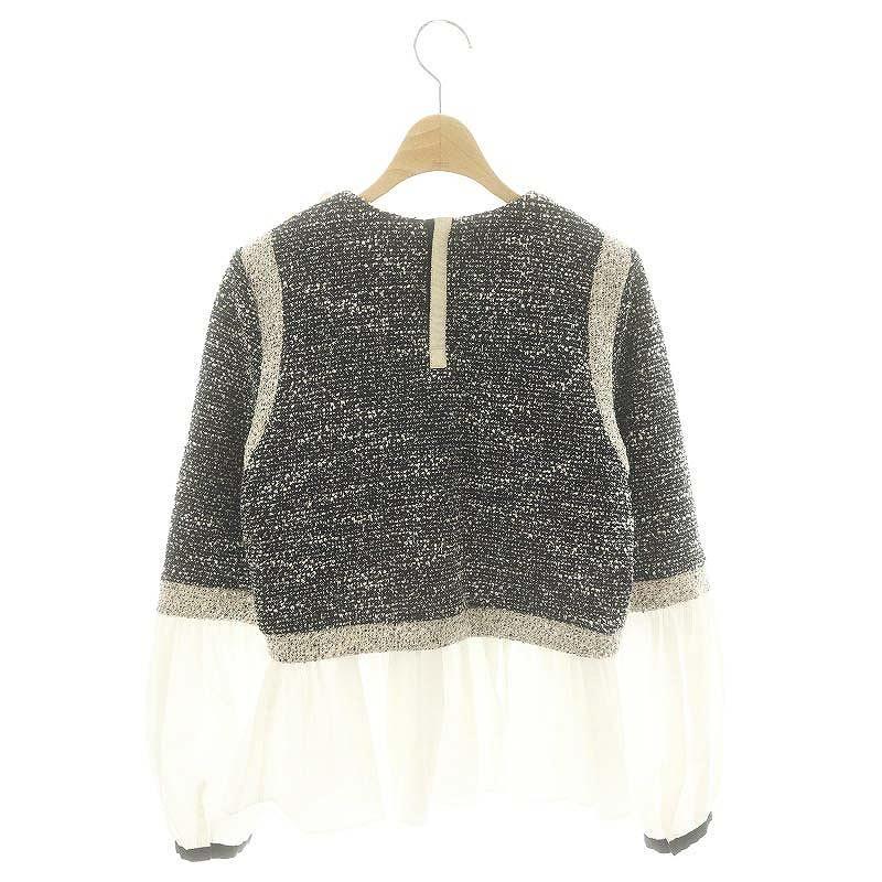 アドニシス Adonisis ツイード ドッキングトップス カットソー シャツ  