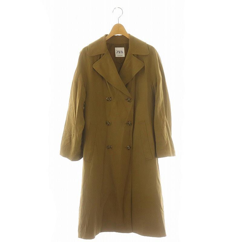 ZARA（ザラ） スプリングコート ロング ダブル M キャメル /DF □OS
