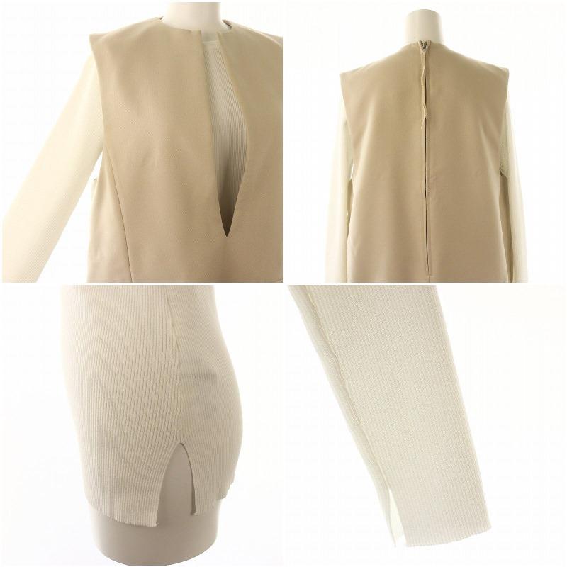 ミラオーウェン Mila Owen 24AW リブニットキーネックレイヤード