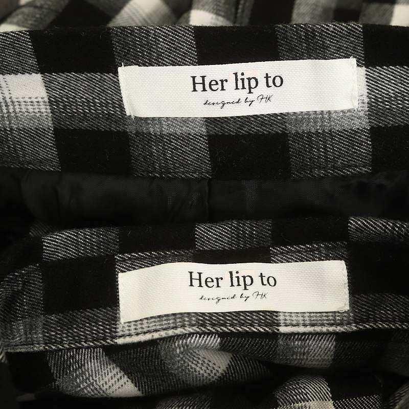 ハーリップトゥ Herlipto Oversized Check Shirt Set セットアップ
