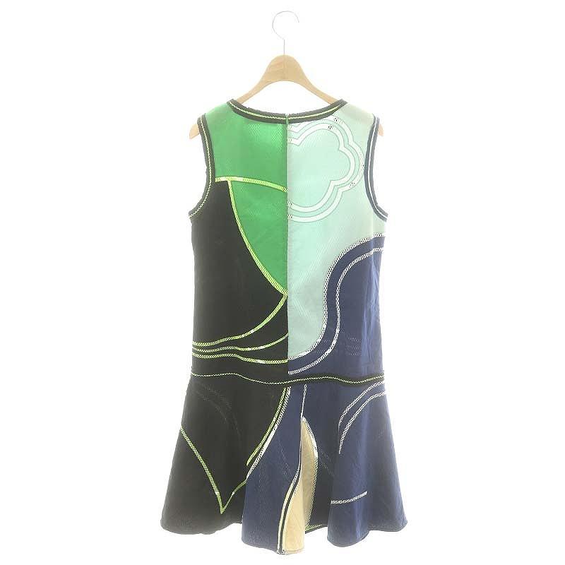 ヴィヴィアンタム VIVIENNE TAM ノースリーブ ワンピース 膝丈 切替 1  