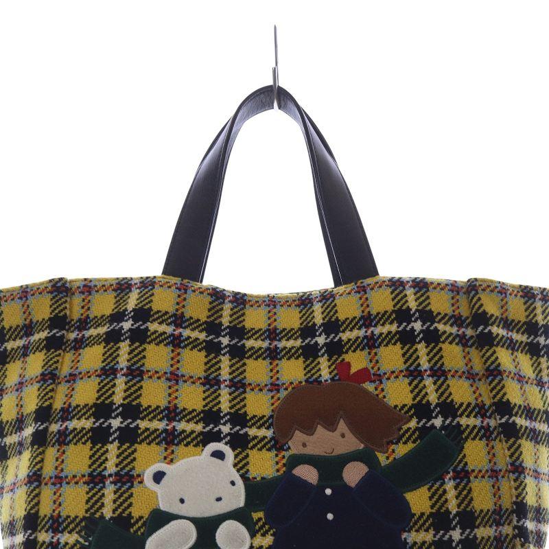 ファミリアショー限定発売チェック柄トートバッグ
