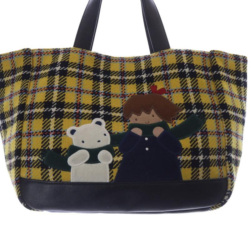 ファミリアショー限定発売チェック柄トートバッグ