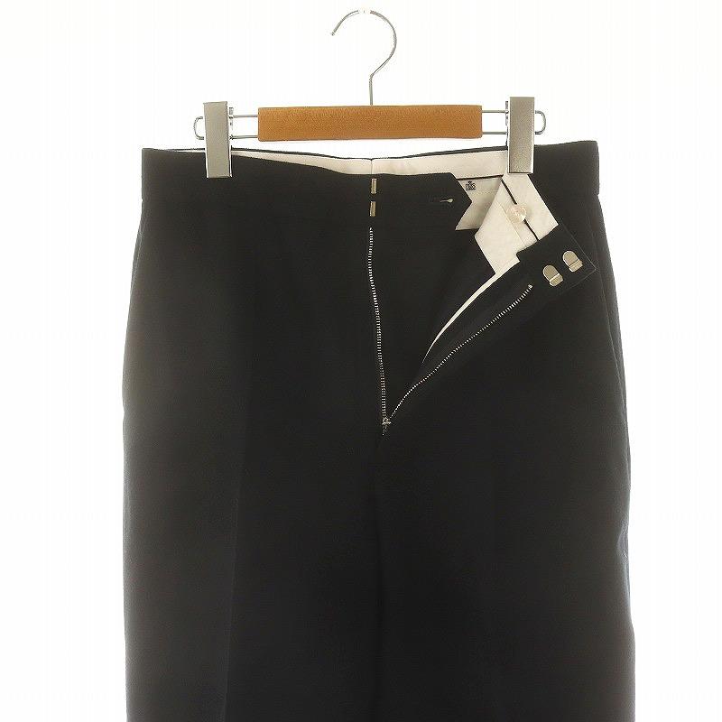 ドゥロワー Drawer 23AW WINTER2 ウールツイルパンツ ワイド 38 紺