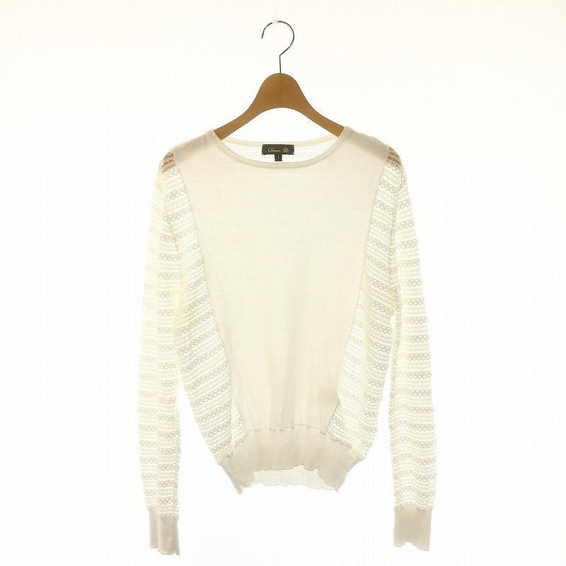 ドゥロワー Drawer レース切替プルオーバーニットソー カットソー 長袖