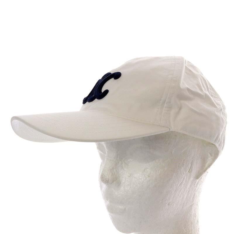 CELINE セリーヌ トリオンフ ホワイト ベースボールキャップ 帽子 セリーヌ CELINE トリオンフ ベースボールキャップ