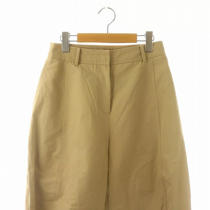 オル ORR ワイドパンツ ジッパーフライ コットン リネン混 S ベージュ