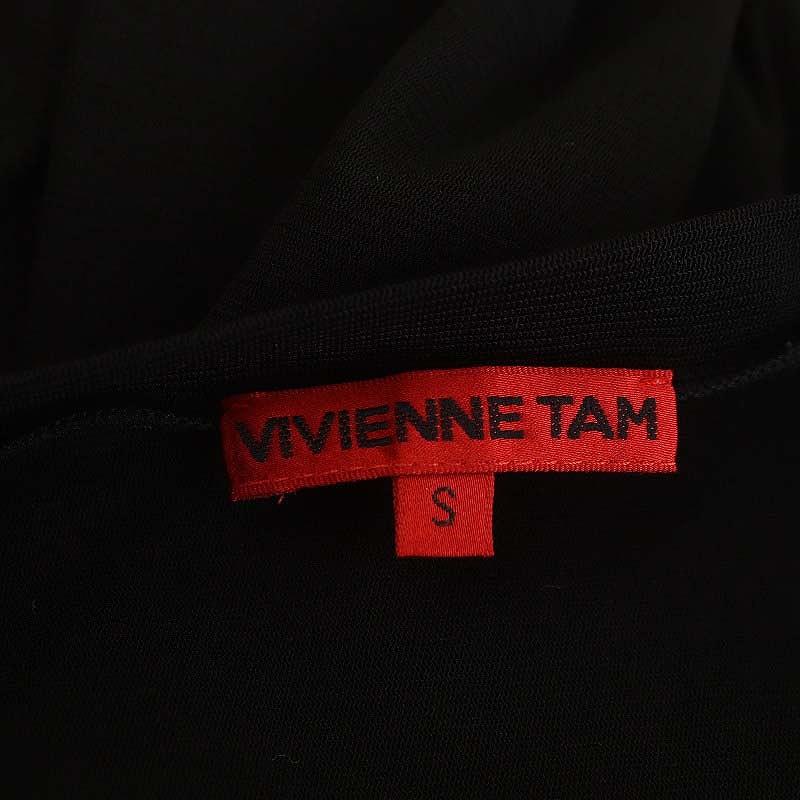 ヴィンテージ　ヴィヴィアンタム　シルク混豪華刺繍ニットトップス　黒　サイズ0 ヴィンテージ ヴィヴィアンタム シルク混豪華刺繍ニットトップス 黒