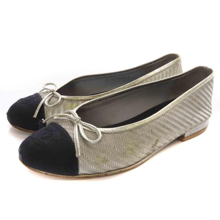 シャネル ミュール サンダル ハイヒール ココマーク 35.5C シルバー色