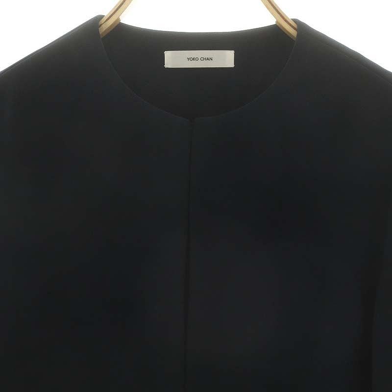 yoko chan ヨーコチャン フレアスリーブ ノーカラージャケット ブラック フレアスリーブパールジャケット – YOKO CHAN