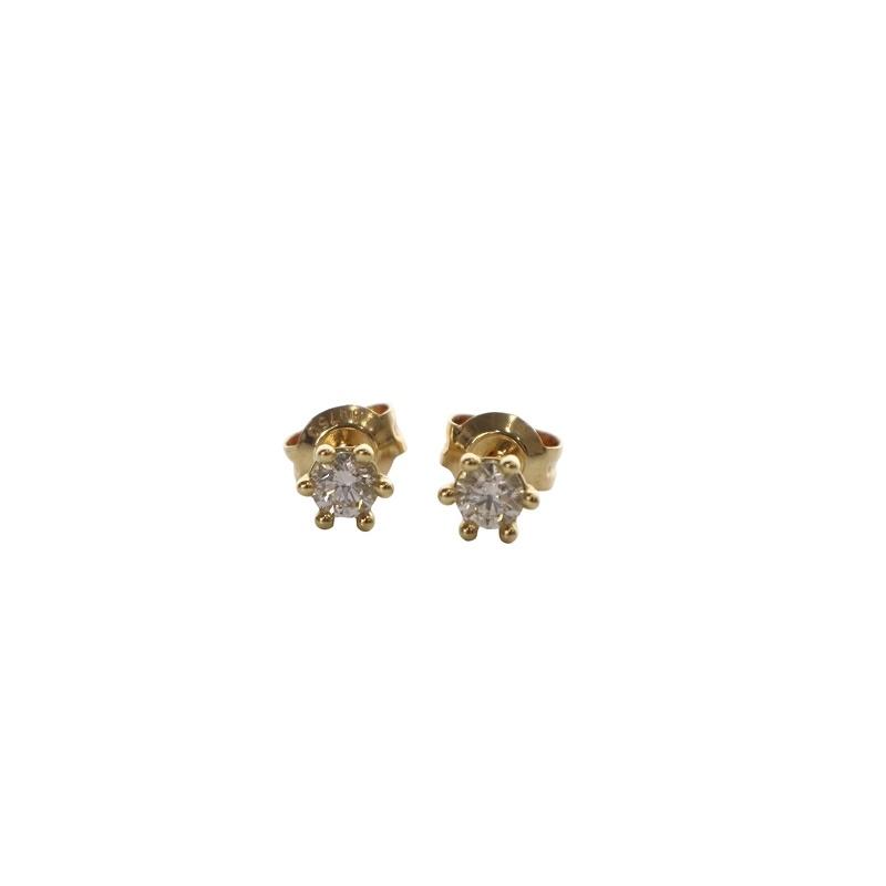 アーカー AHKAH エンブレイスダイヤモンド 0.09ct ピアス K18 ゴールド 
