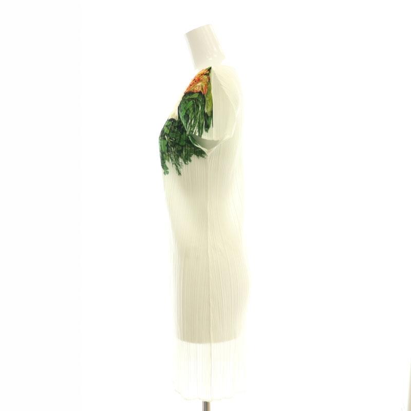 プリーツプリーズ PLEATS PLEASE イッセイミヤケ 花柄転写プリント 