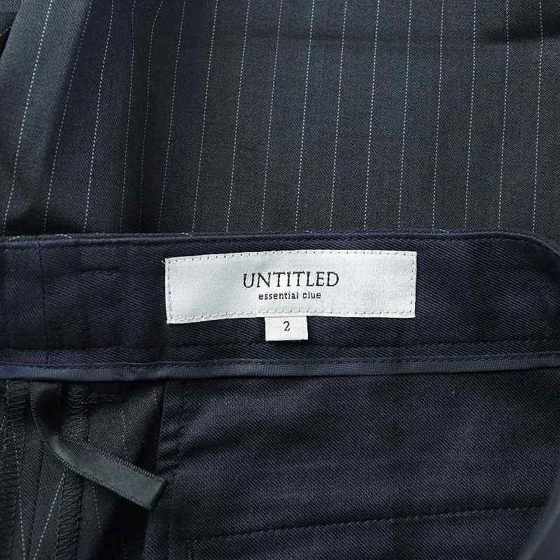 UNTITLED（アンタイトル） ストライプストレートパンツ スラックス 2 M