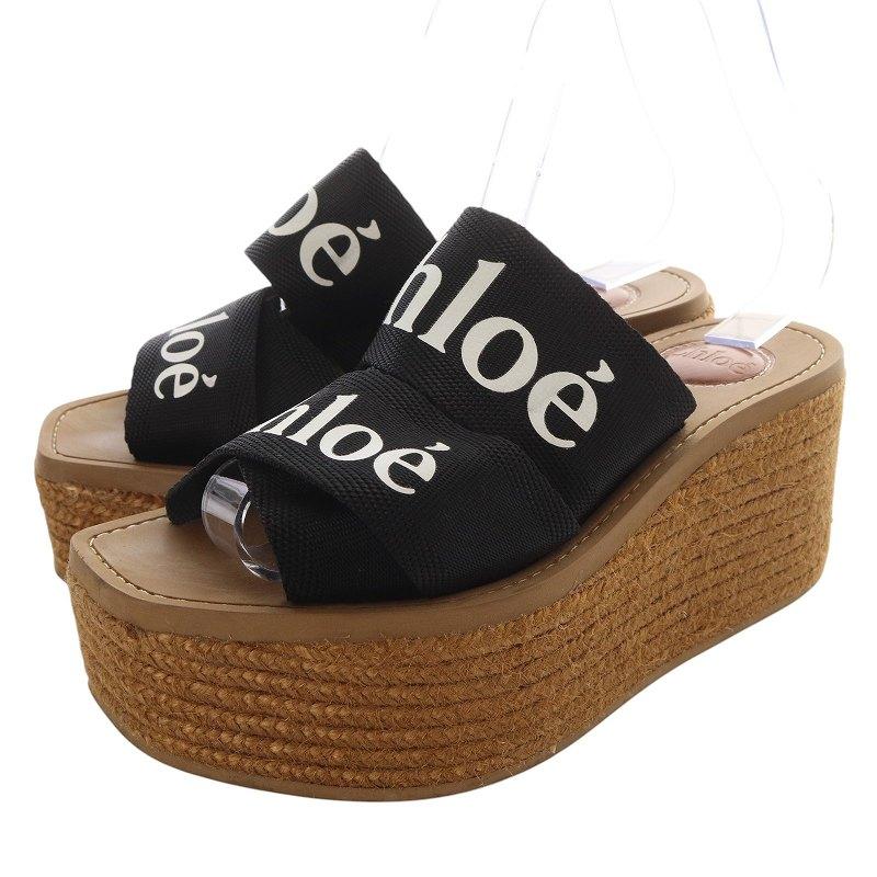 Chloe クロエ CHLOE Woody ウェッジ エスパドリーユ サンダル 厚底 36 
