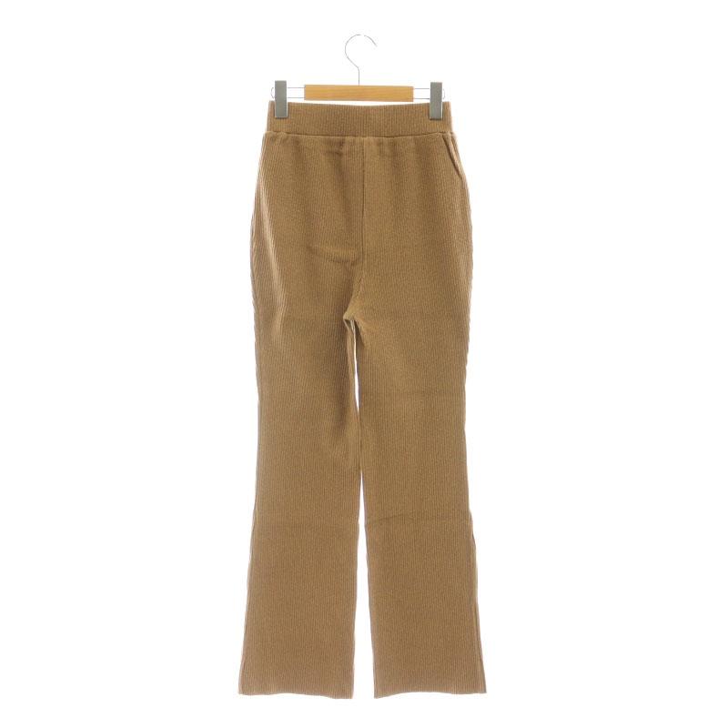 L'Appartement Rib Knit パンツ ベージュ◆タグ付き アパルトモン ドゥーズィエムクラス L'Appartement DEUXIEME CLASSE