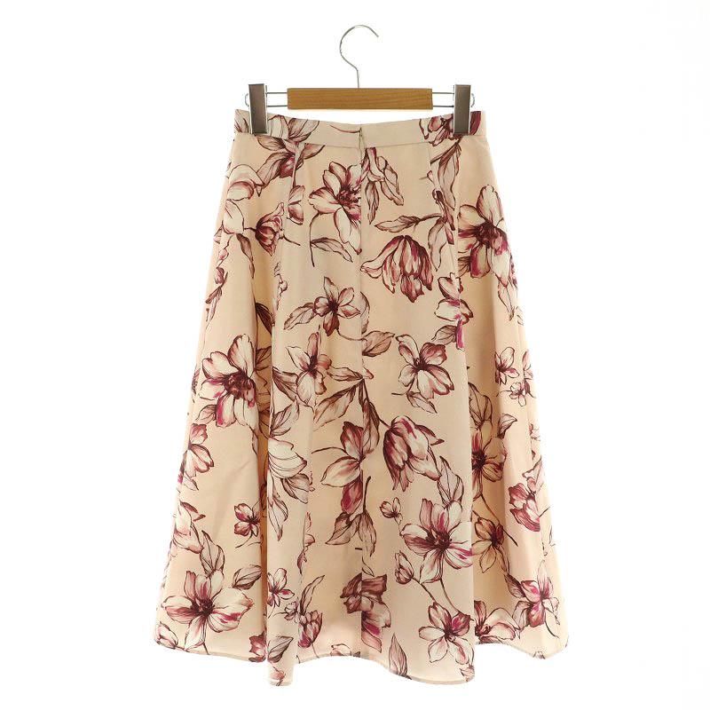 ジャスグリッティー 23SS フラワーマーメイドプリントスカート フレア  