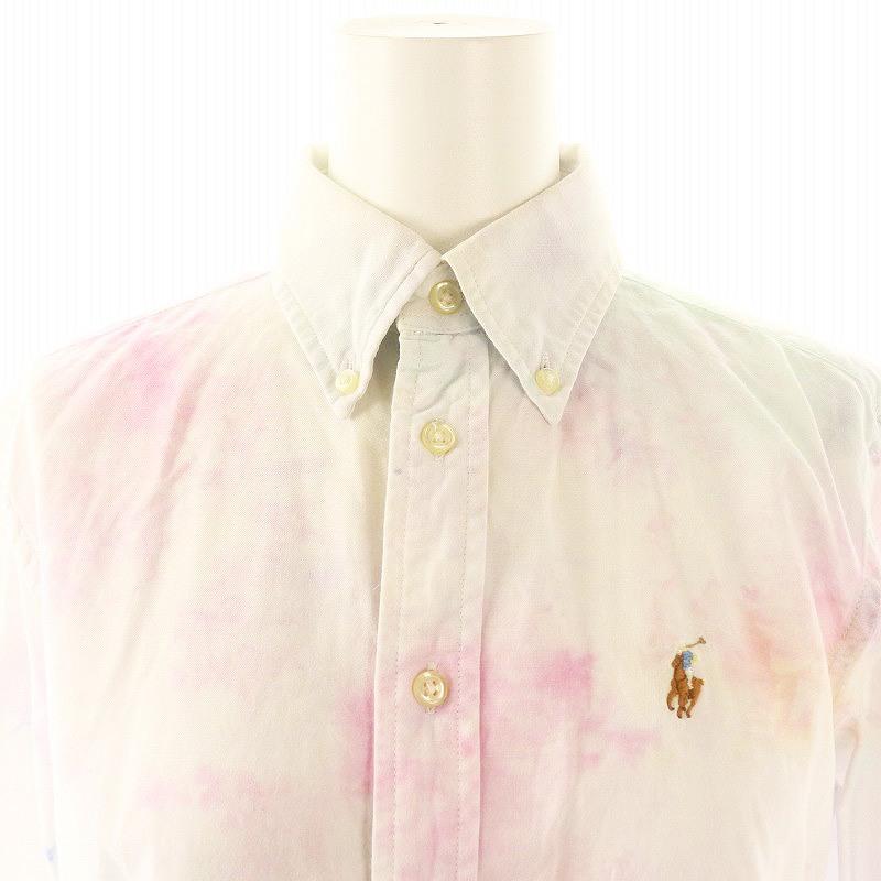 ラルフローレン RALPH LAUREN タイダイ柄シャツ 長袖 ボタンダウン ロゴ刺繍 XS マルチカラー /DO OS レディース ...