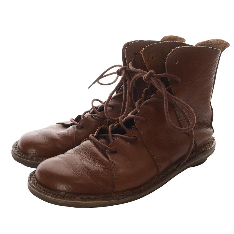 トリッペン trippen ブーツ ショート レザー 37 23.5-24cm 茶色