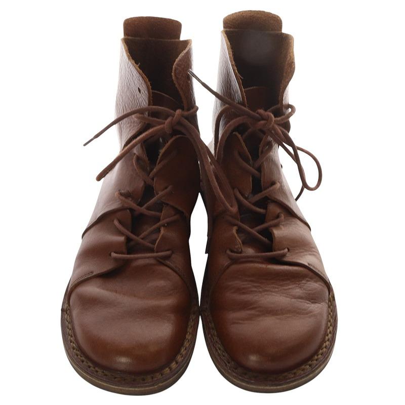 トリッペン trippen ブーツ ショート レザー 37 23.5-24cm 茶色