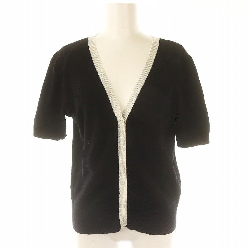 agnes b. アニエスベー プレッションカーディガン ニット 半袖 Vネック  
