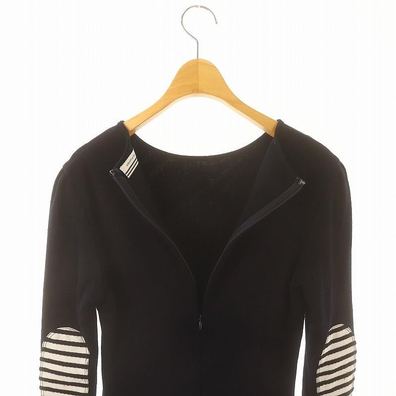 BORDERS & BALCONY ネイビー長袖カーディガン 36