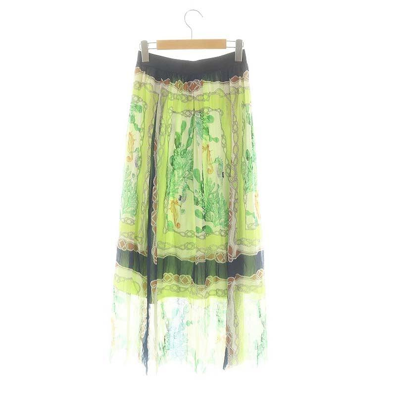 VIVIENNE TAM　シフォン タツノオトシゴ サボテン マキシスカート VIVIENNE TAM シフォン タツノオトシゴ サボテン マキシスカート