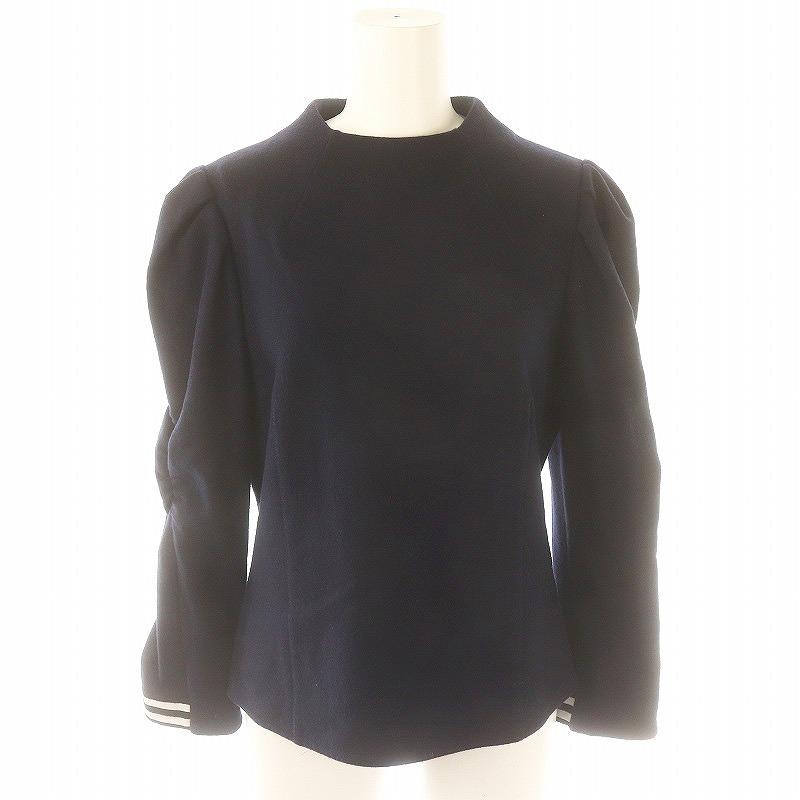 BORDERS at BALCONY 黒 パフスリーブ ニット