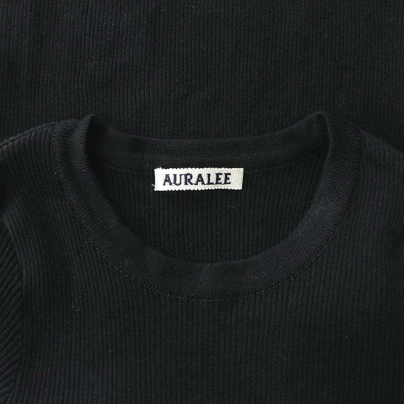 オーラリー AURALEE ハイゲージリブニットTシャツ トップス 