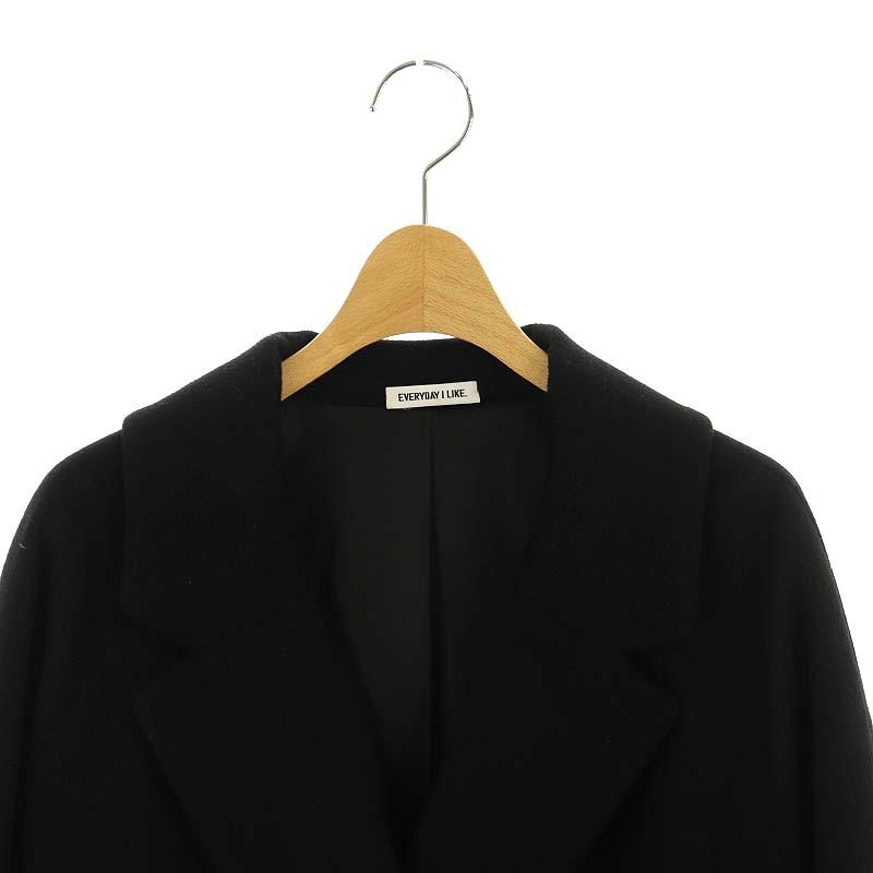 エブリデイアイライク Short Double Coat 黒 22FW