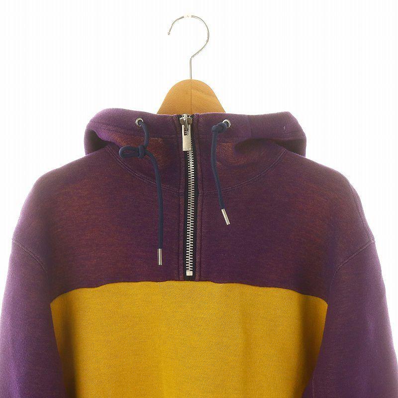 サカイ カラーブロックスウェット地プルオーバーワンピース 膝丈 長袖