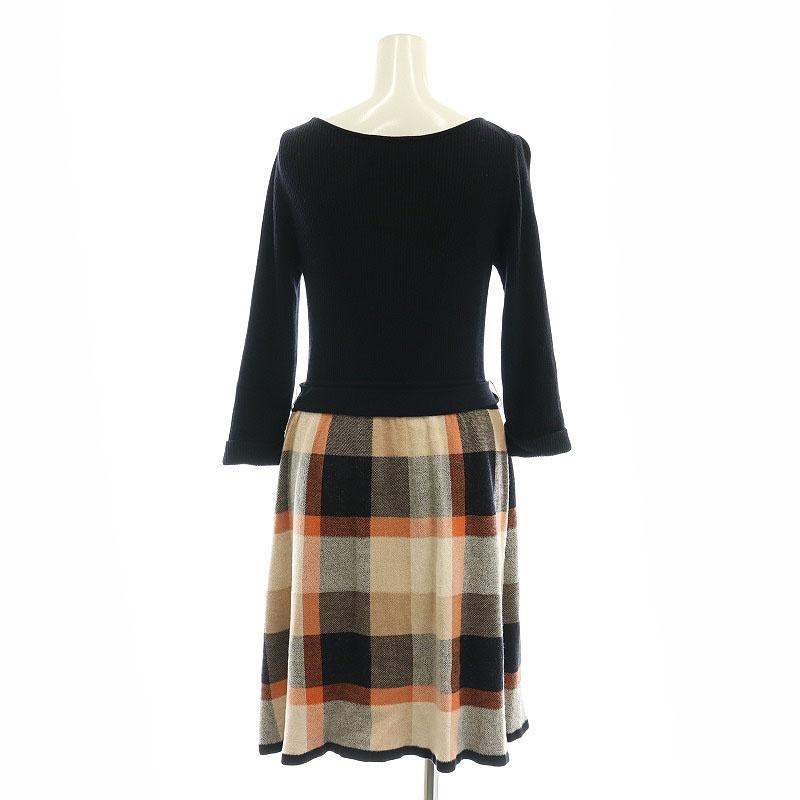 ブルーレーベルクレストブリッジ ドッキング ニット 長袖 ブラック 38  