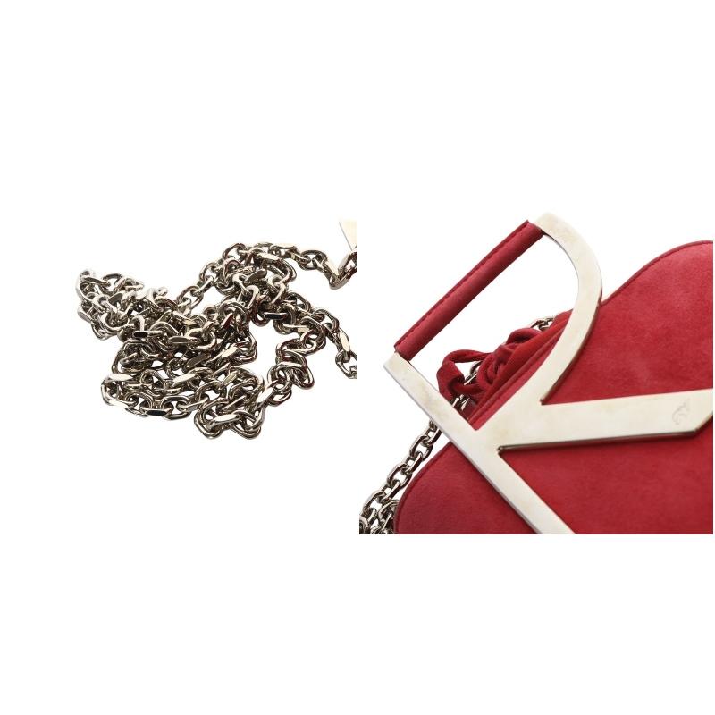 ロジェヴィヴィエ ROGER VIVIER RV MINI BAG スエード チェーン  