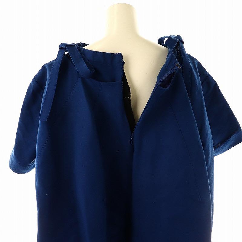 MARNI マルニ オフショルダービックシルエットワンピース 36 青