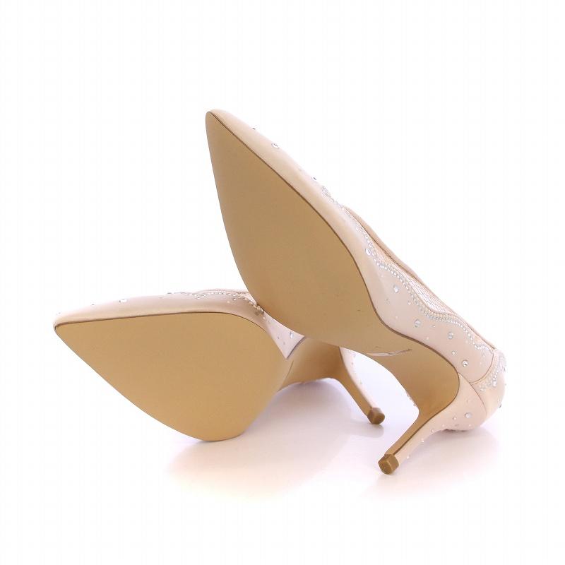 グレースコンチネンタル 23AW ビジュースカラップヒール パンプス  