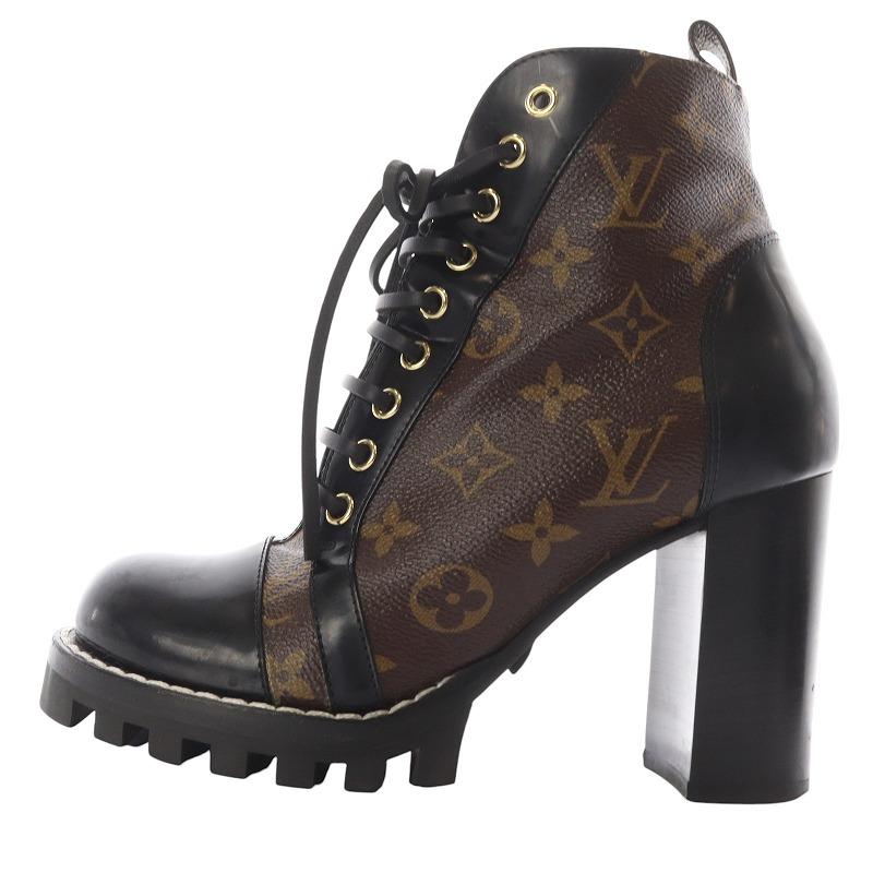 ルイ・ヴィトン ブーティ 黒と茶色
