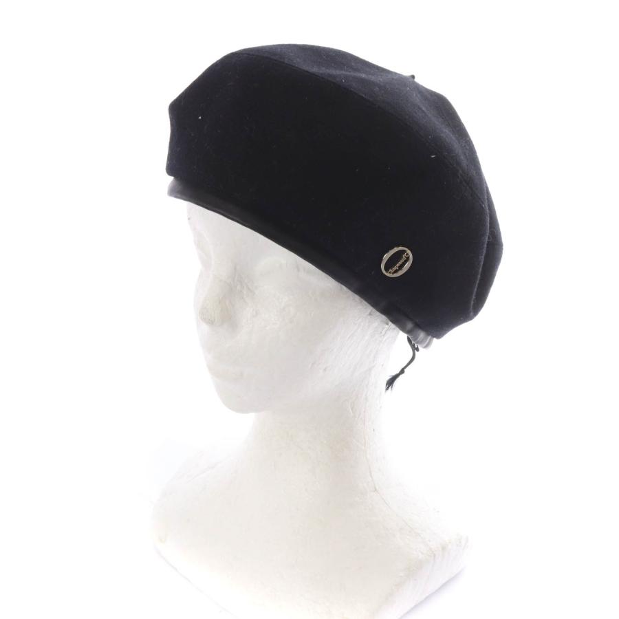 シャポードオー Chapeau d' O ベレー帽 黒ブラック ラメブラック