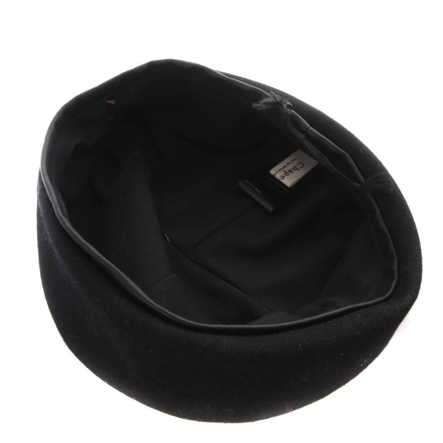 シャポードオー Chapeau d' O ベレー帽 黒ブラック ラメブラック