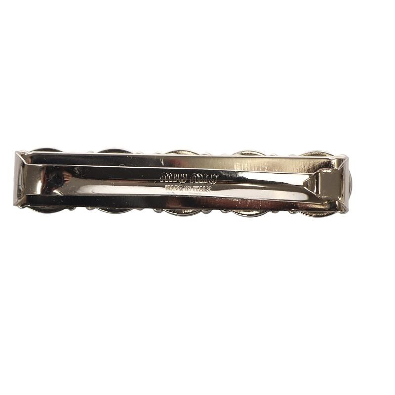 miu ミュウミュウ miumiu Crystal Embellished Hair Slide バレッタ  
