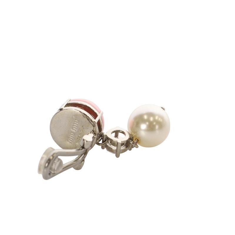 miu ミュウミュウ miumiu イヤリング クリスタル フェイクパール  