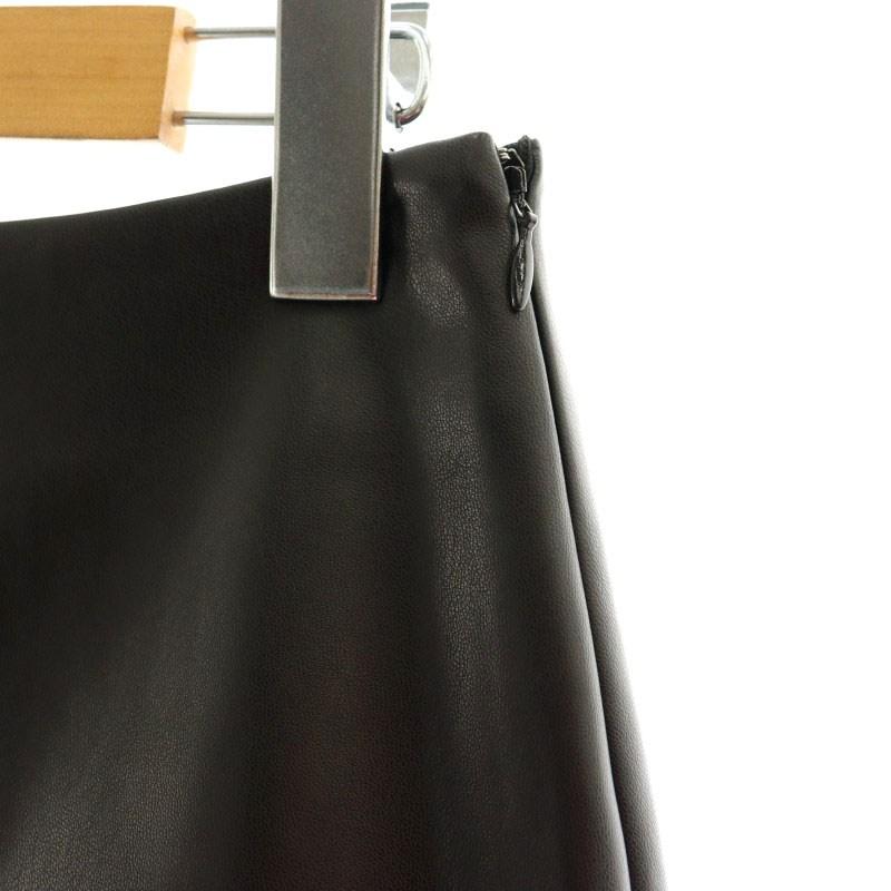 エムプルミエ ブラック M-Premier BLACK フェイクレザー フレア