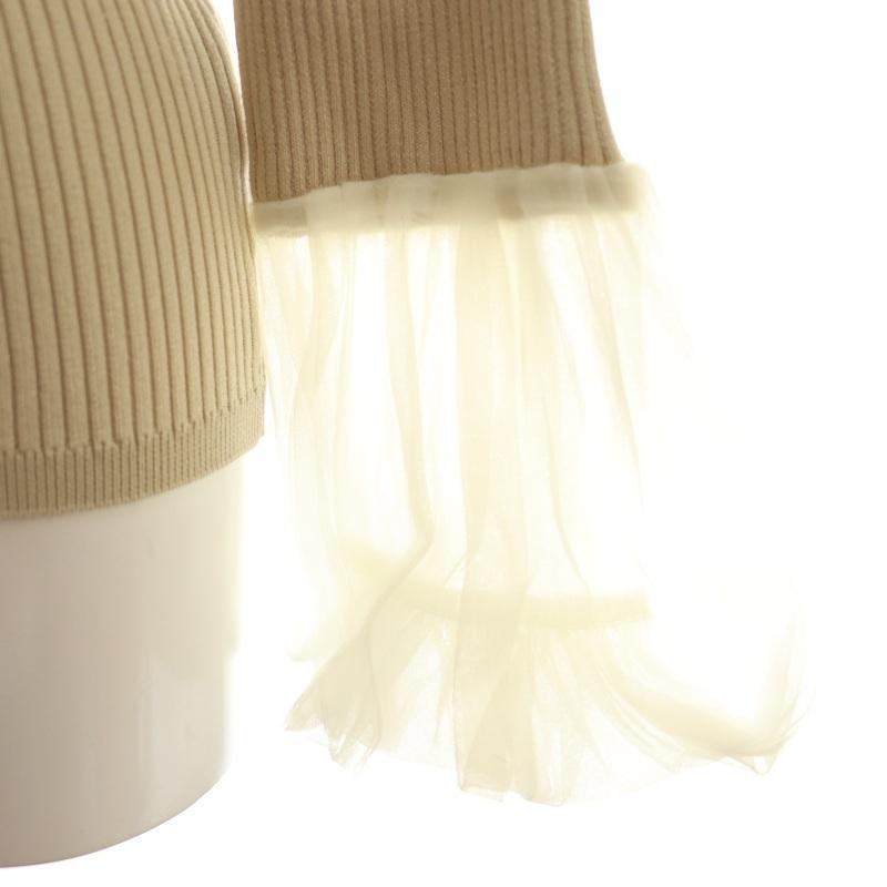 マイストラーダ Mystrada 24SS チュールスリーブ ニット セーター 長袖  