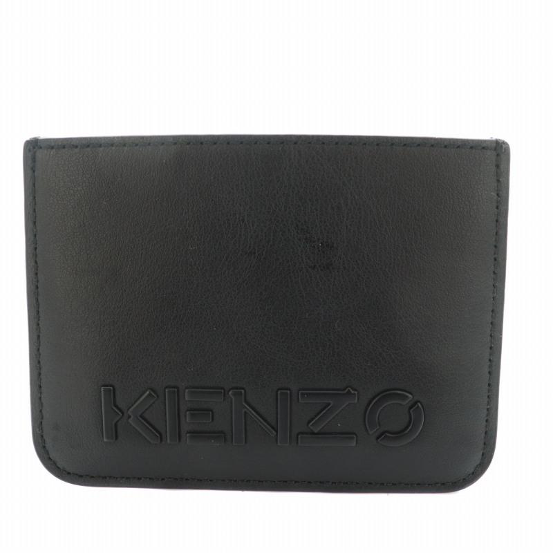 ケンゾー KENZO カードケース レザー 黒 ブラック □OS メンズ  