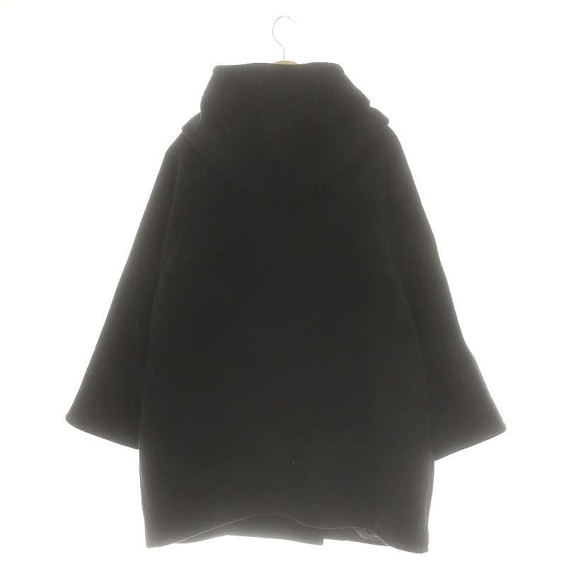 AP STUDIO モッサオーバーフーディーコート ミドル丈 黒 36