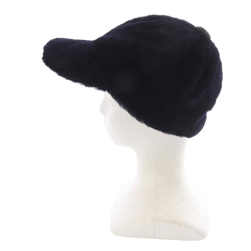 削除前値下げ　交渉可　カールドノヒュー　ムートンキャップ カールドノヒュー KARL DONOGHUE ムートンキャップ 帽子 紺 ネイビー